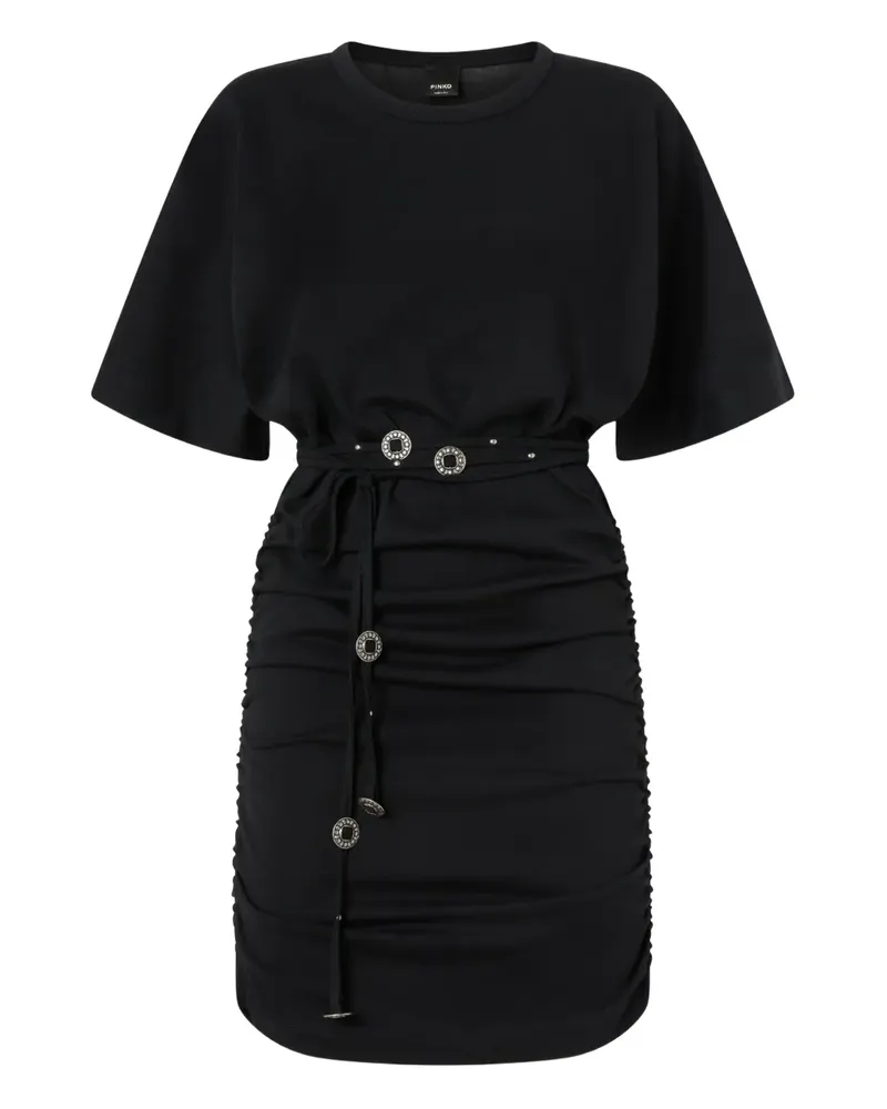 Pinko Kleid mit Kordelzug - Schwarz Schwarz