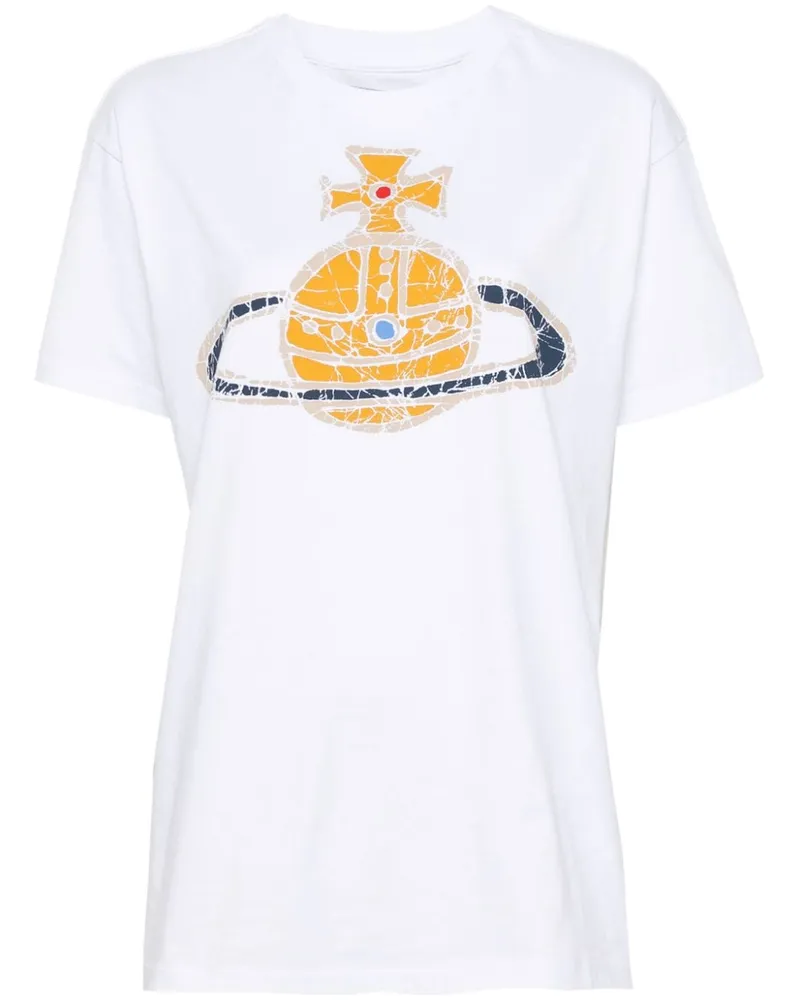Vivienne Westwood Orb T-Shirt mit Logo-Print Weiß