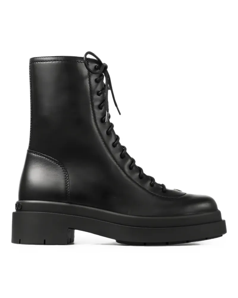 Jimmy Choo Sima flat black smooth-leather ankle boots - Schwarz Schwarz