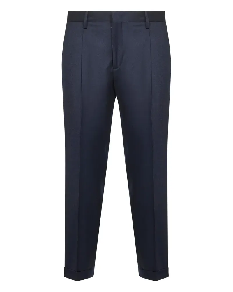 D4.0 pleated turn-up trousers - Blau Blau