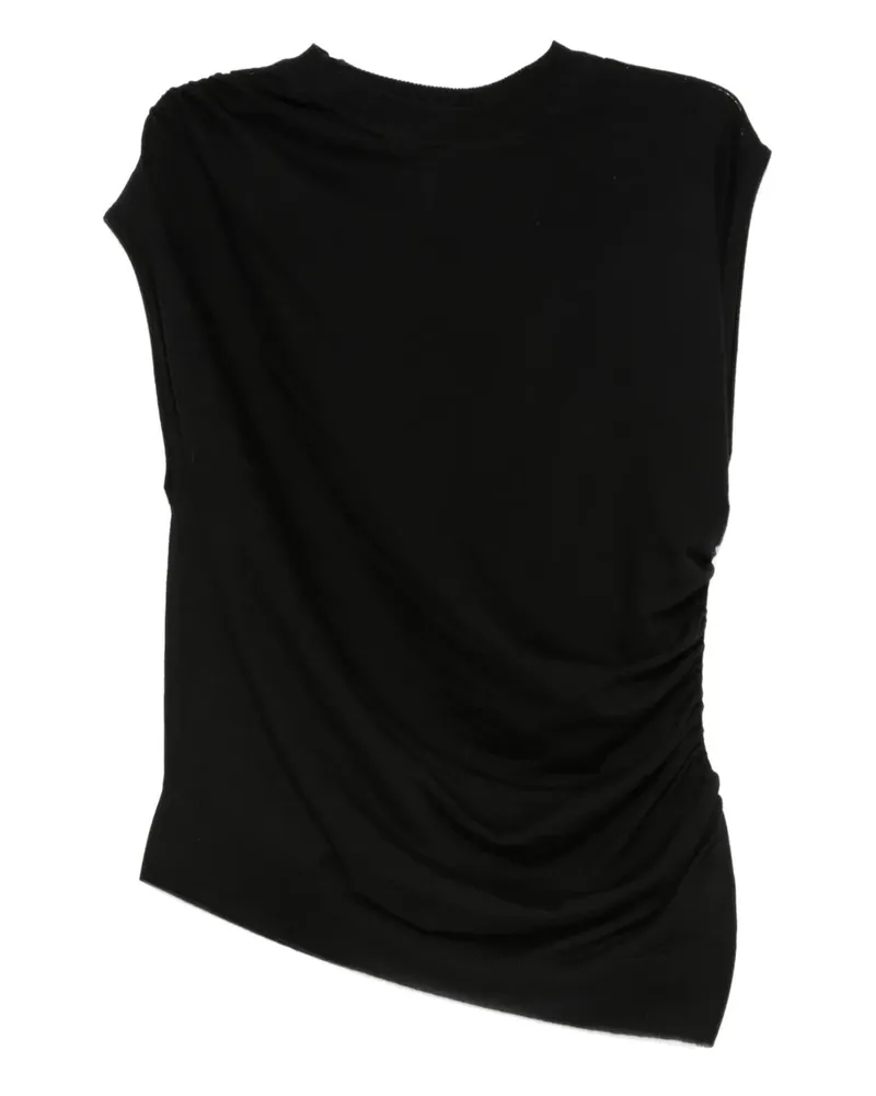 Liviana Conti Asymmetrisches Ophelia Tanktop mit Drapierung - Schwarz Schwarz