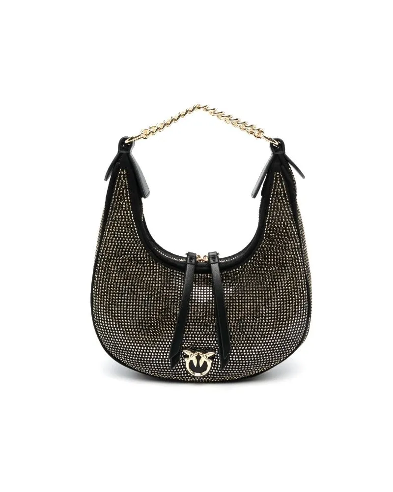 Pinko Mini Brioche Tote Bag mit Verzierung - Schwarz Schwarz