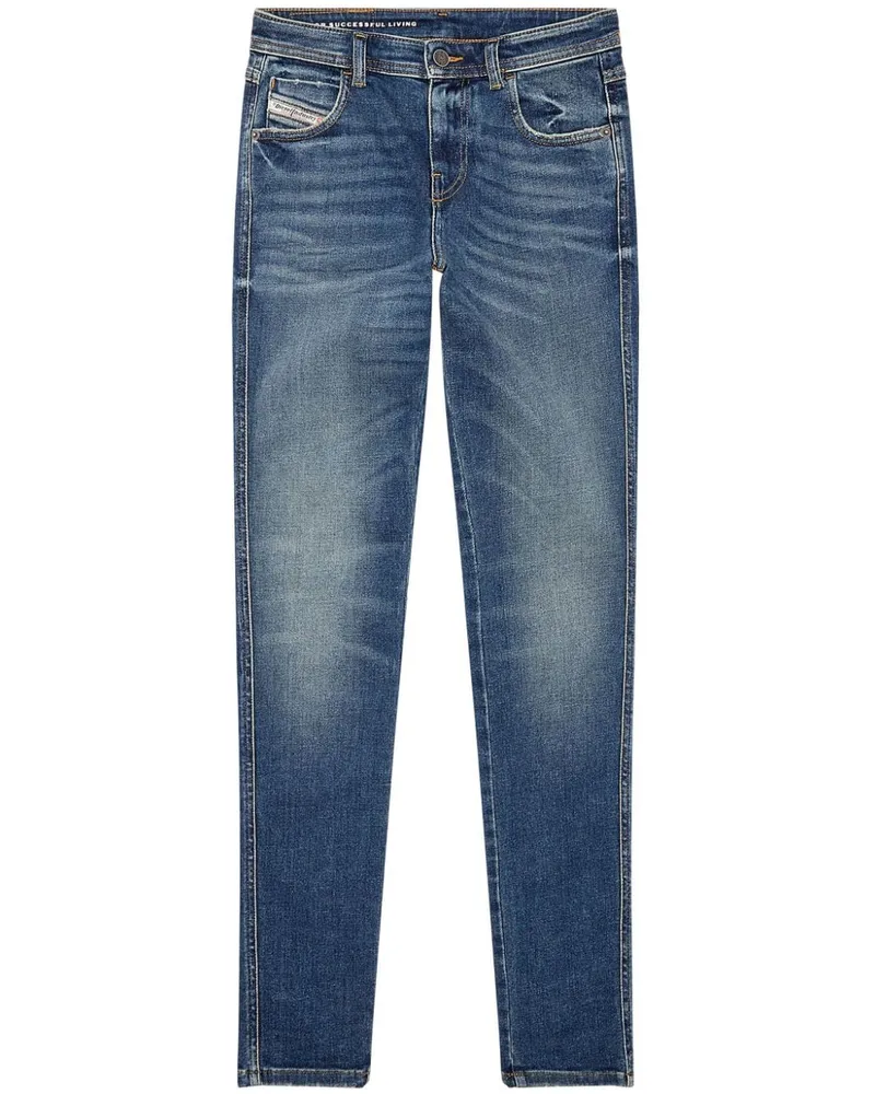 Diesel Halbhohe Babhila Skinny-Jeans Blau