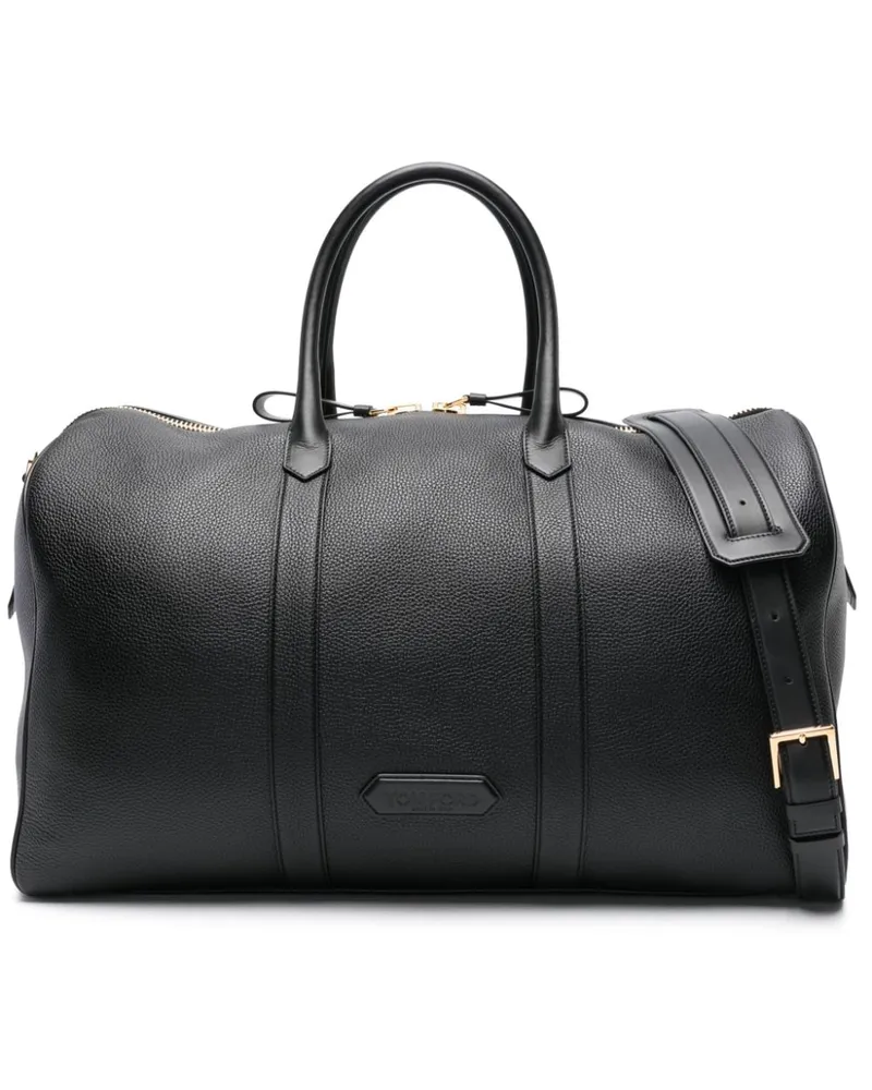 Tom Ford Reisetasche mit Logo-Patch - Schwarz Schwarz