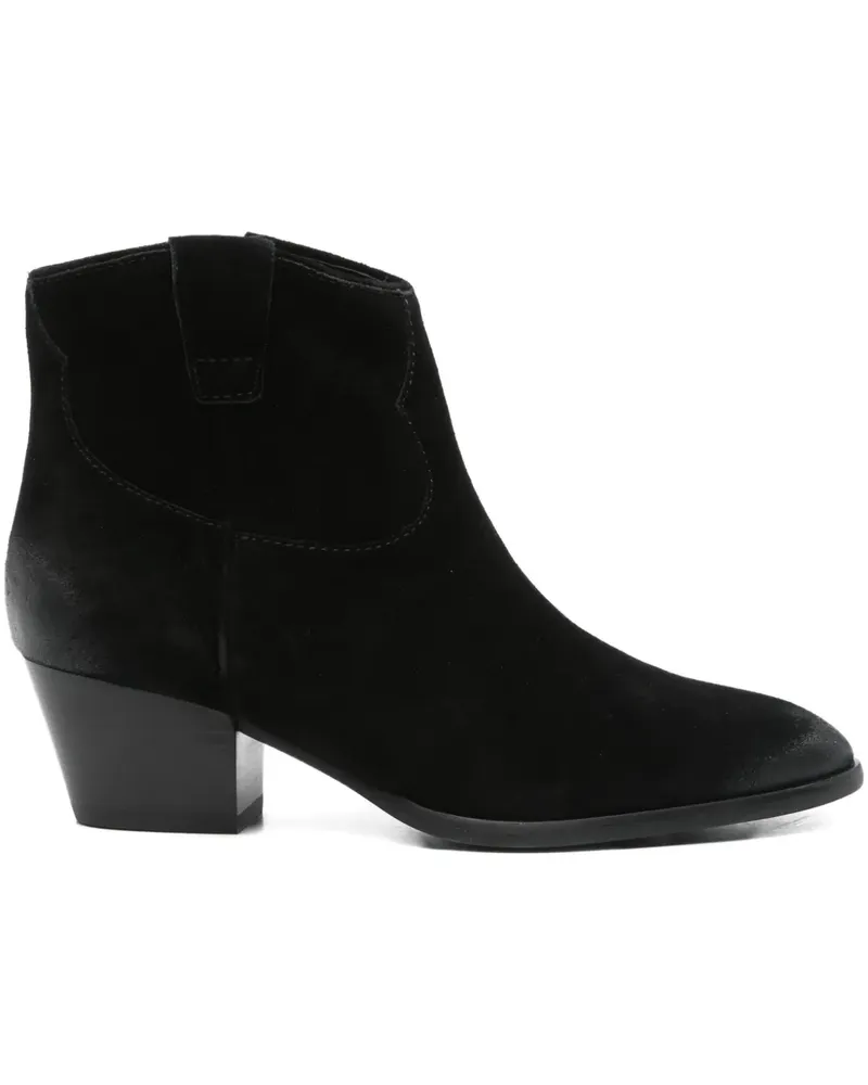ash Stiefeletten aus Wildleder 50mm - Schwarz Schwarz