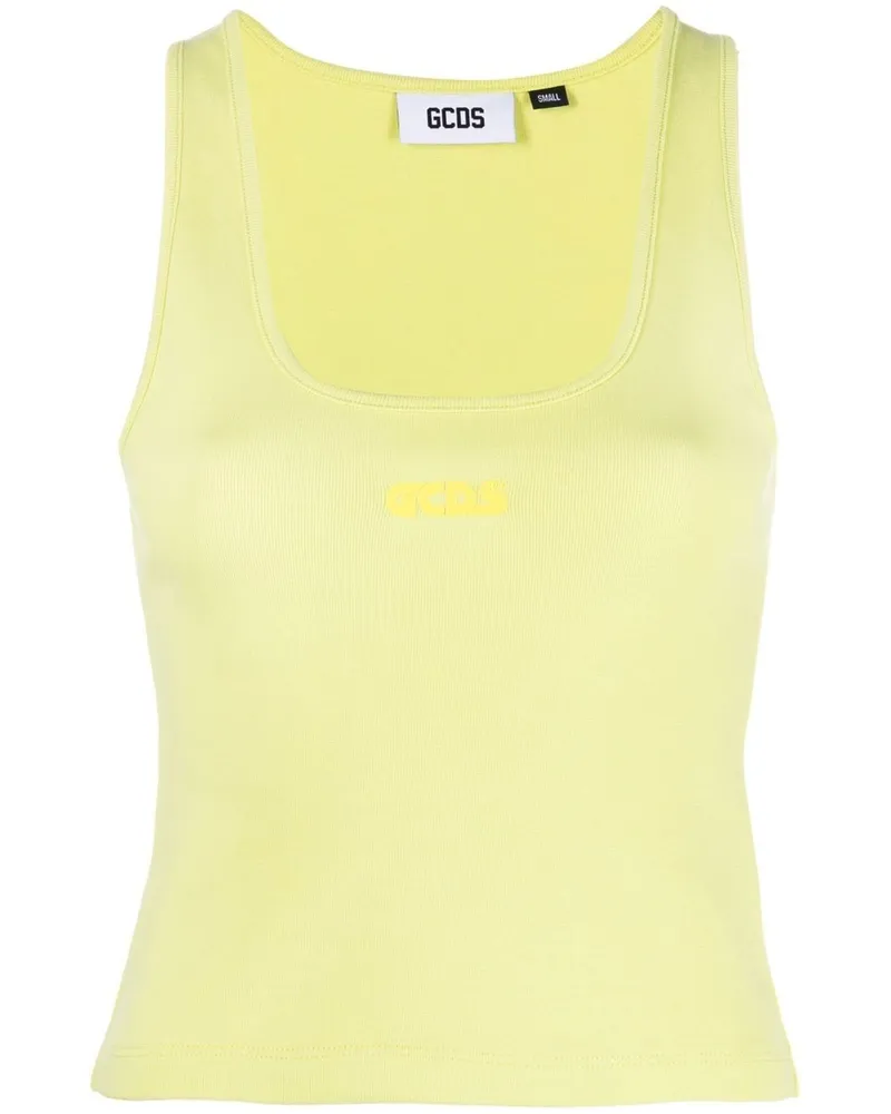 GCDS Top mit Logo-Print - Grün Grün