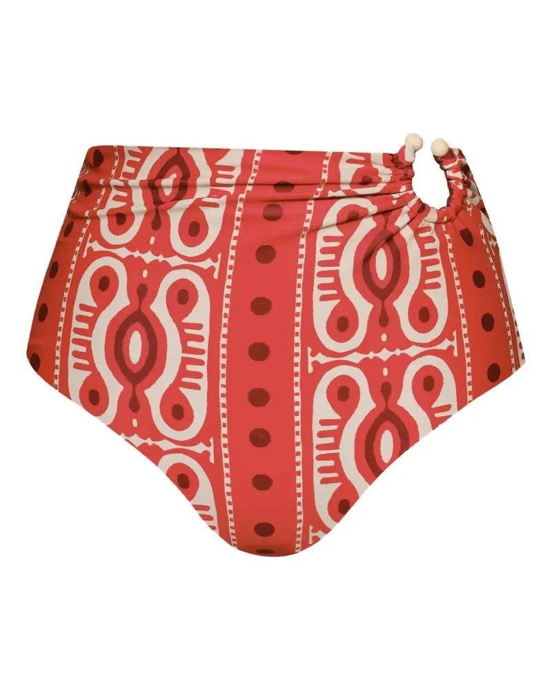 Johanna Ortiz Taita printed bikini bottom - Rot Rot