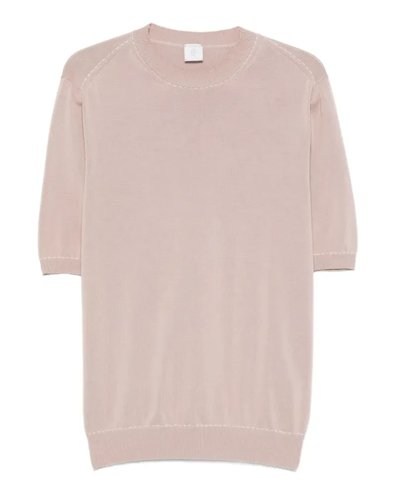 Eleventy T-Shirt mit Rundhalsausschnitt - Rosa Rosa