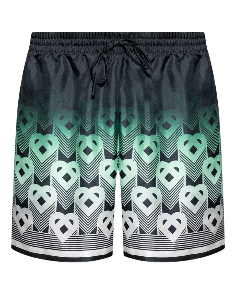 Casablanca Paris Shorts mit Monogramm-Print - Grün Grün
