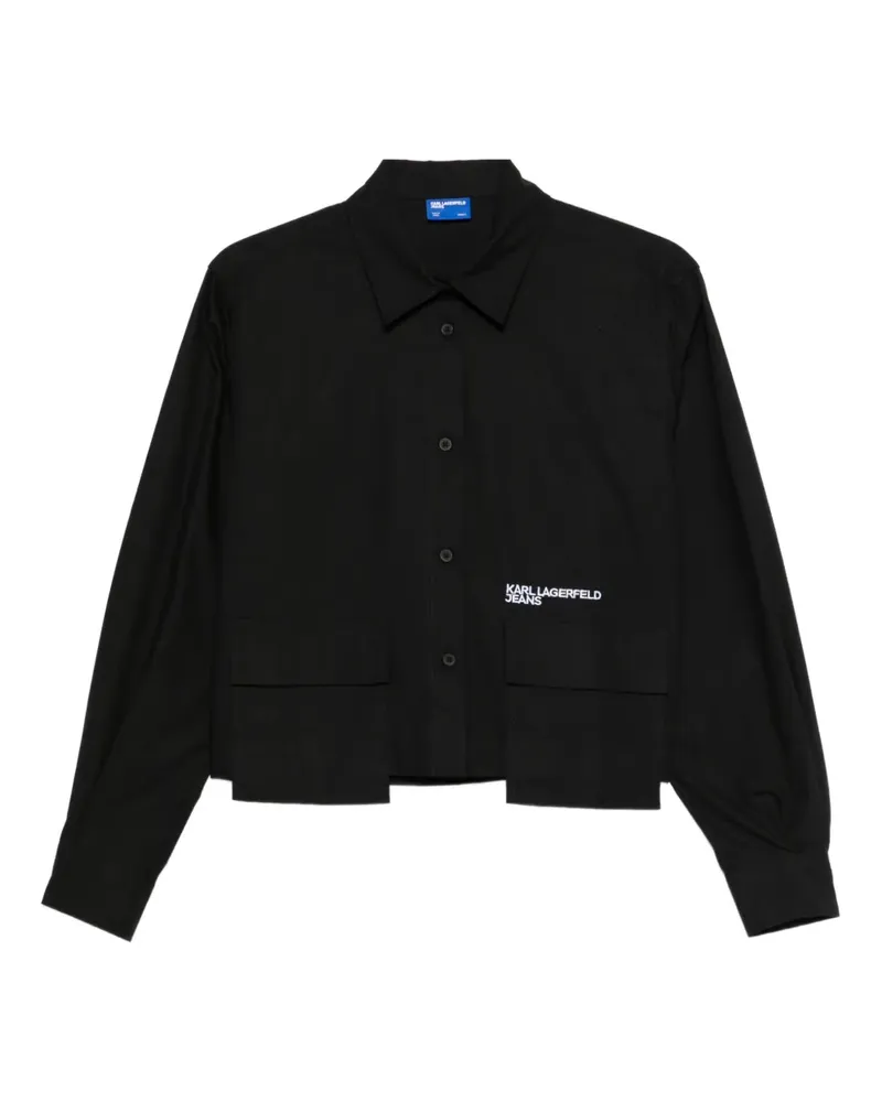 Karl Lagerfeld Hemd mit Logo-Print - Schwarz Schwarz