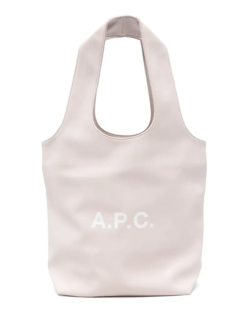A.P.C. Handtasche mit Logo-Print - Nude Nude