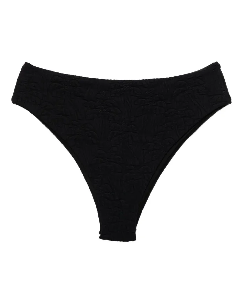 FARM Rio graphic-embroidered bikini bottoms - Schwarz Schwarz
