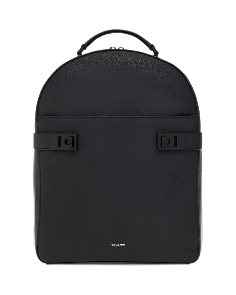 Ferragamo Rucksack mit Gancini-Schnallen - Schwarz Schwarz