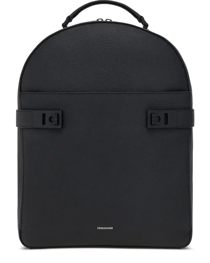 Ferragamo Rucksack mit Gancini-Schnallen - Schwarz Schwarz
