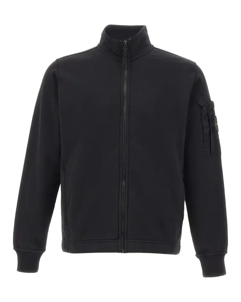 Stone Island zip pocket sweatshirt - Schwarz Schwarz
