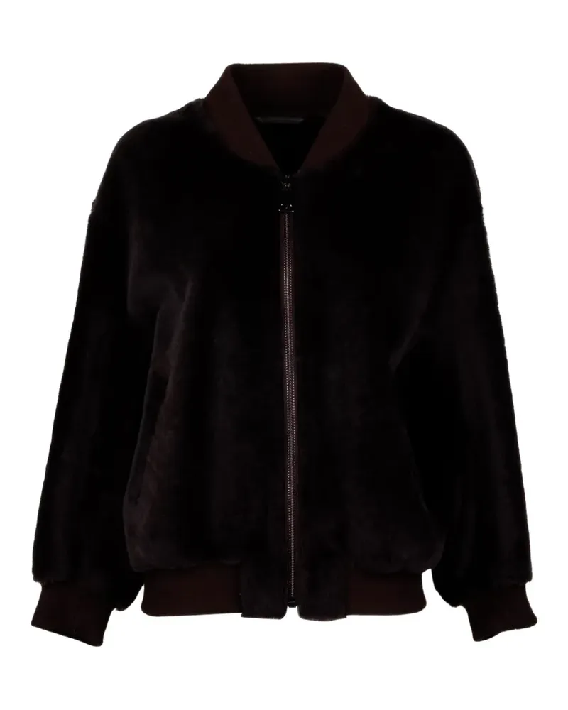 Simonetta Ravizza zip-up bomber jacket - Schwarz Schwarz
