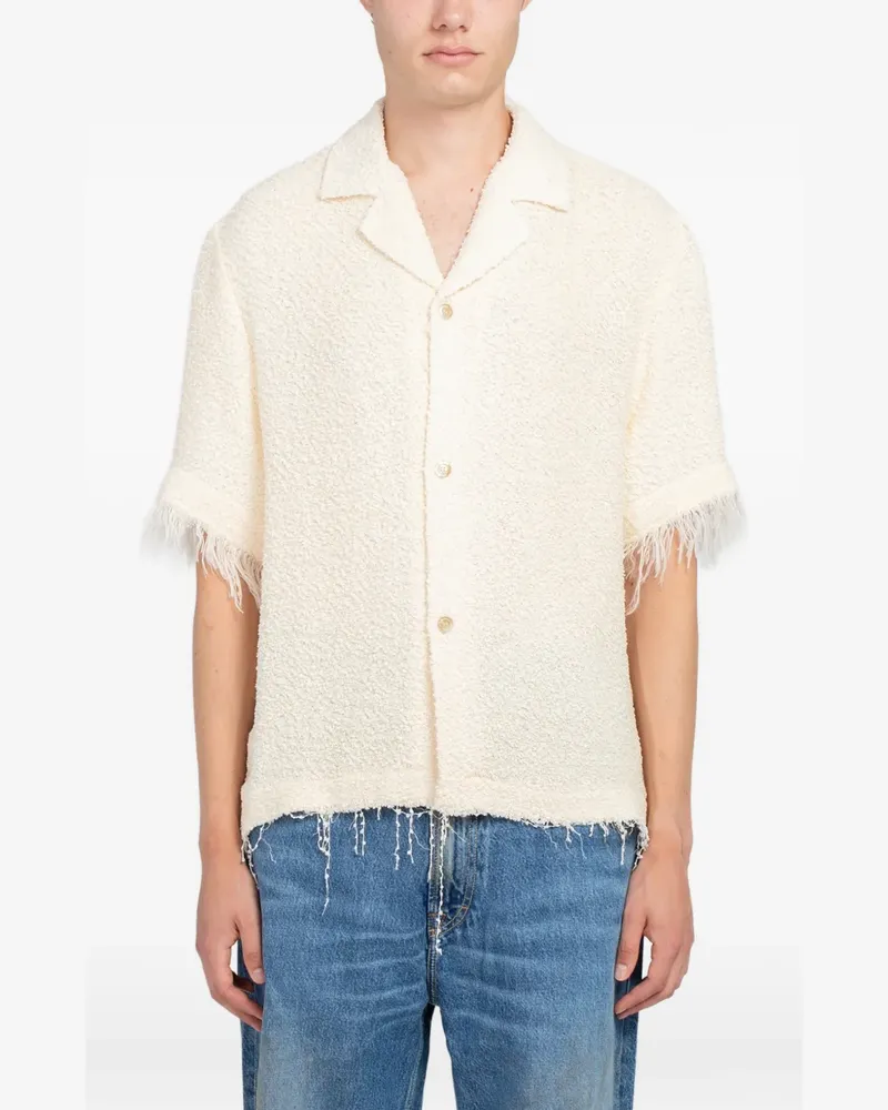 Séfr Fausto bouclé-texture shirt - Nude Nude