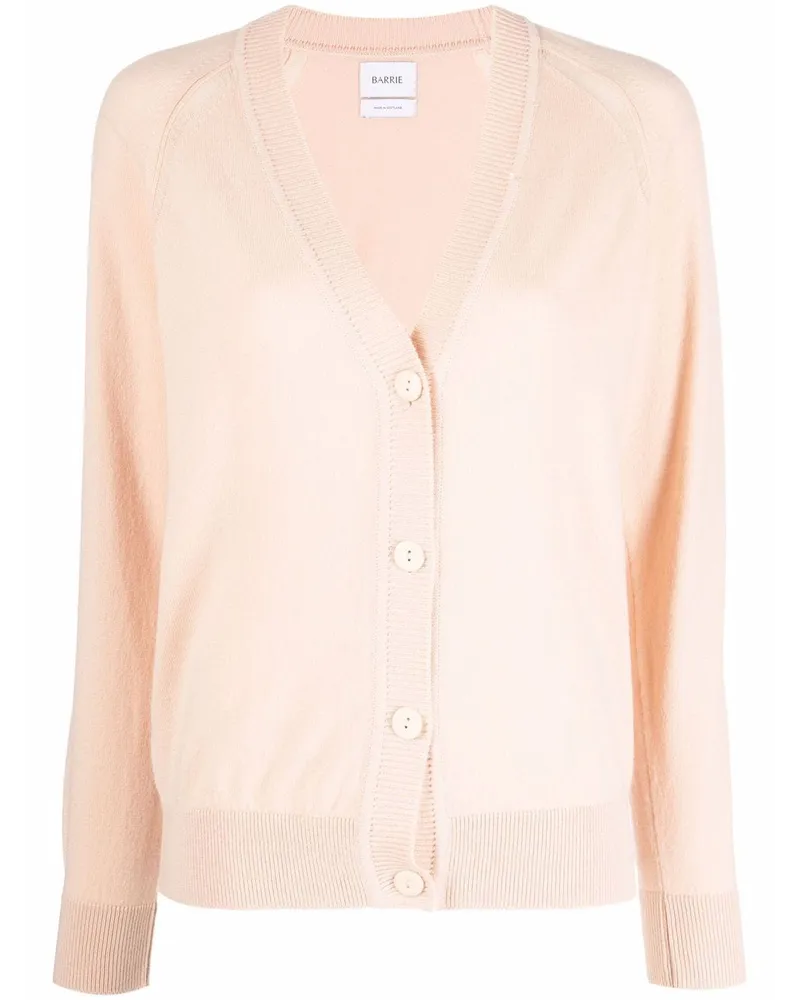Barrie Kaschmircardigan mit V-Ausschnitt - Orange Orange