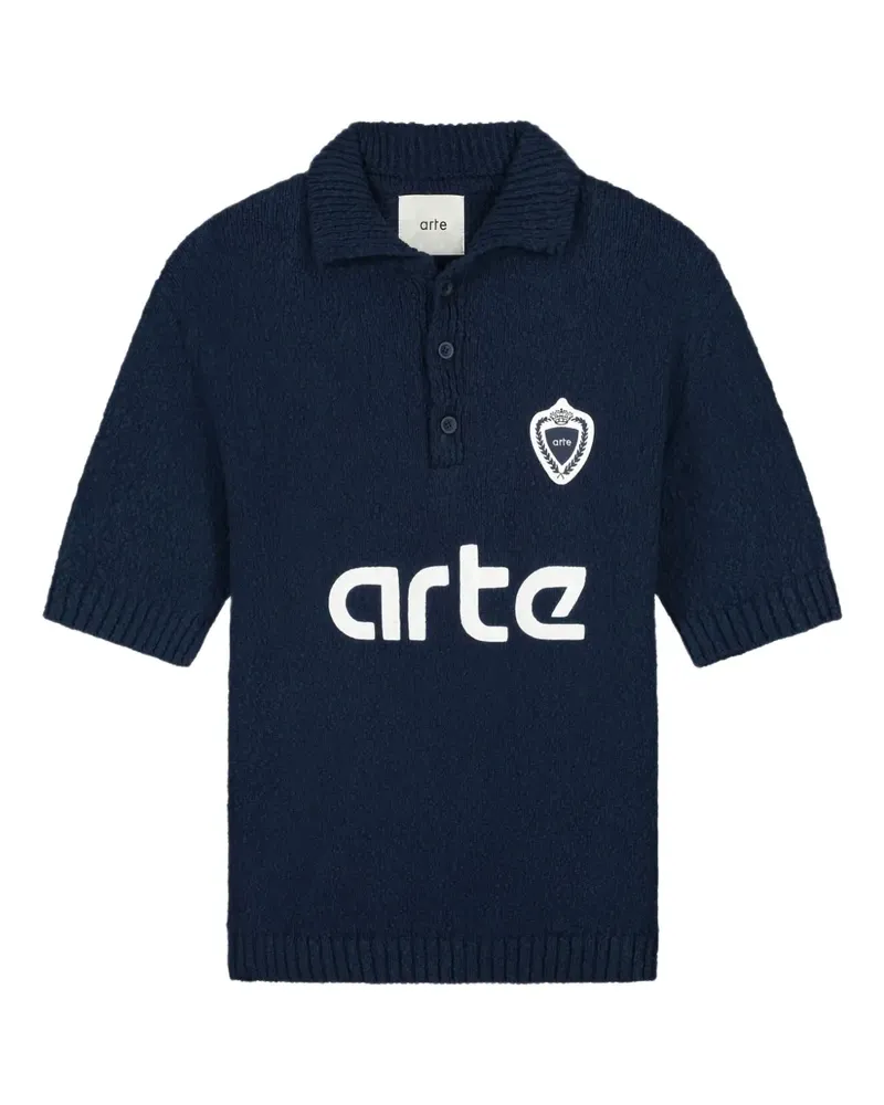 Arte Antwerp Poloshirt mit Logo-Patch - Blau Blau