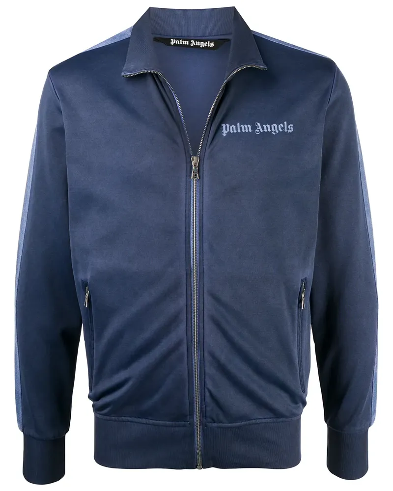 Palm Angels Sportjacke mit gestreiften Ärmeln - Blau Blau
