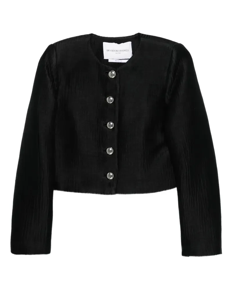 Brandon Maxwell Einreihige Jacke mit Knopfleiste - Schwarz Schwarz