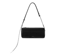 Chunky Schultertasche in Zylinderform - Schwarz