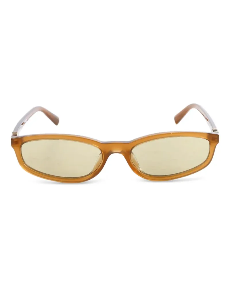 Miu Miu Regard logo-plaque sunglasses - Braun Braun