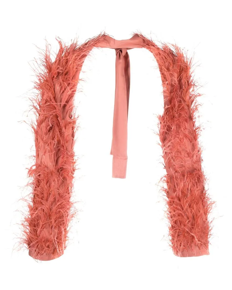 Cult Gaia Bolero mit Federn - Rosa Rosa