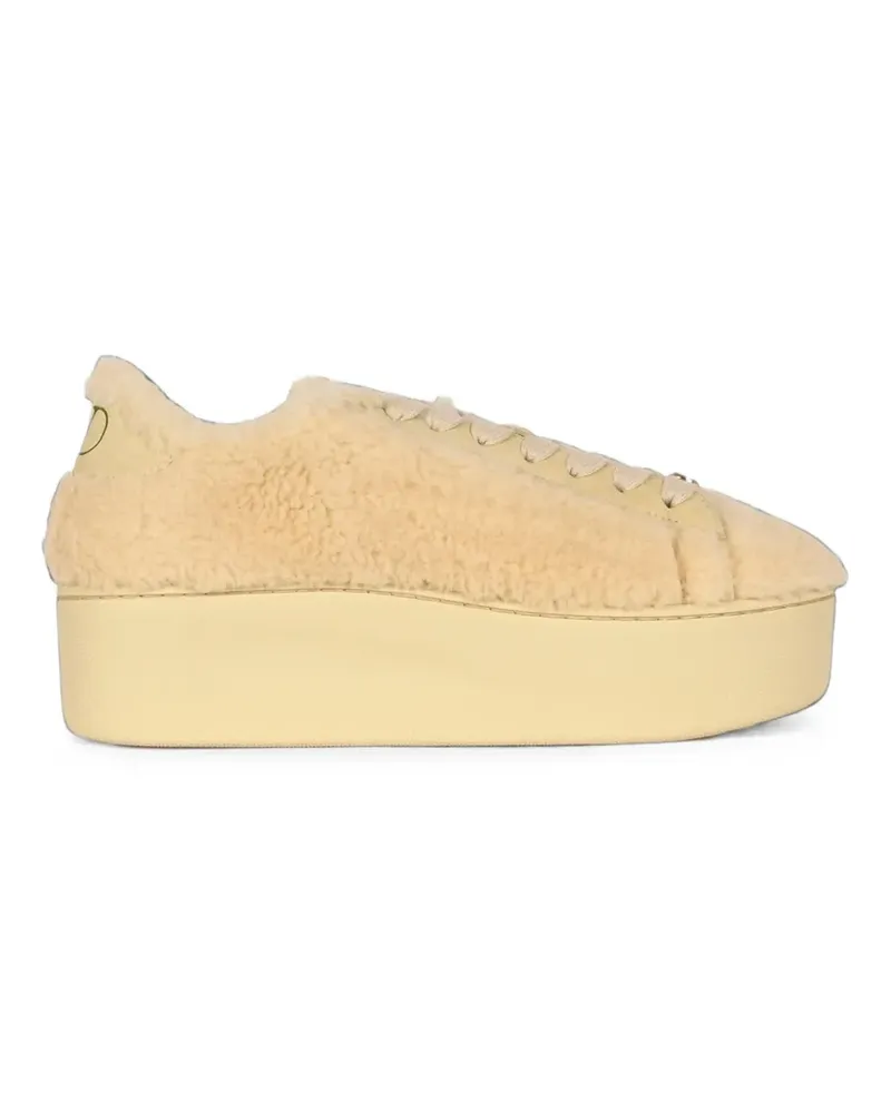 Valentino Garavani Sneakers mit Shearling - Nude Nude