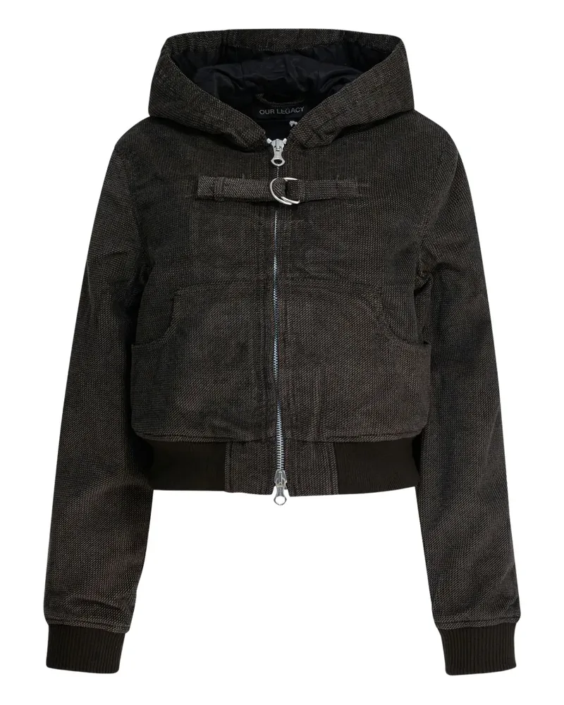 Our Legacy hooded buckle-detail jacket - Braun Braun