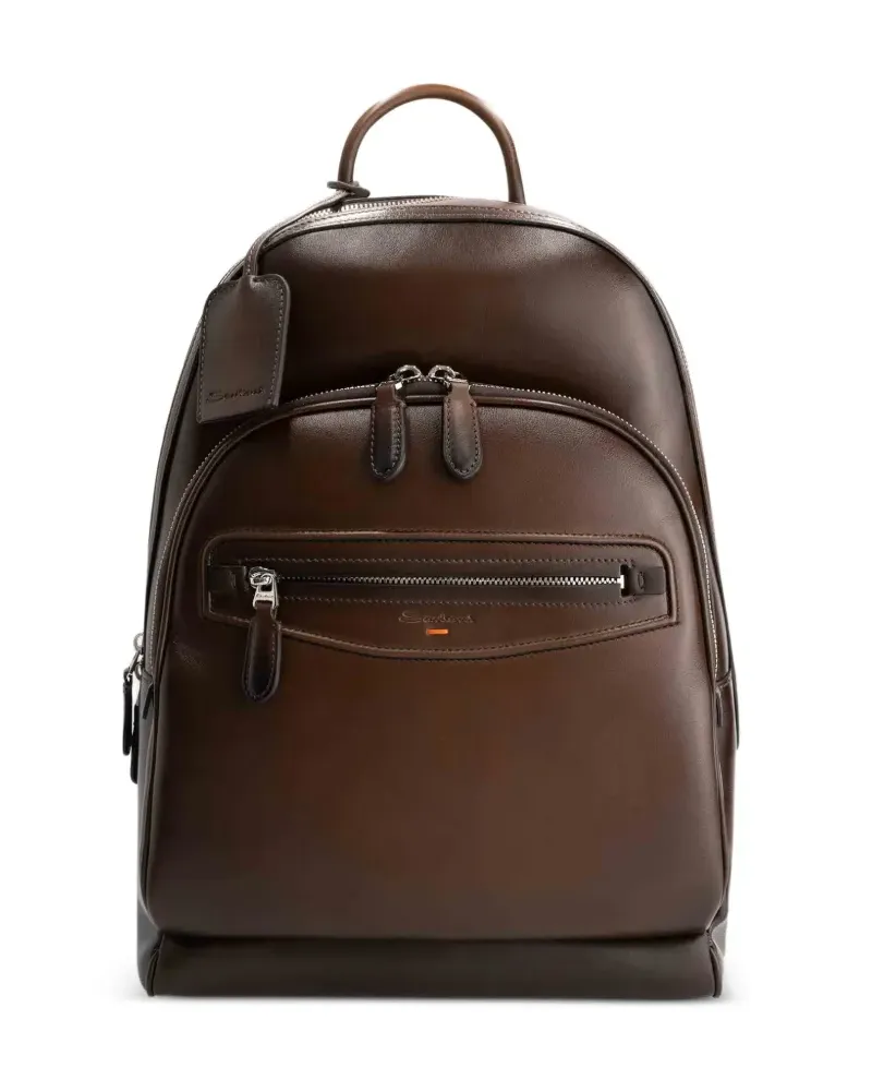 Santoni Rucksack aus Leder - Braun Braun