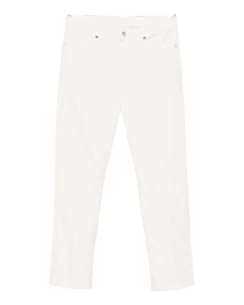 nine:inthe:morning logo-patch jeans - Weiß Weiß
