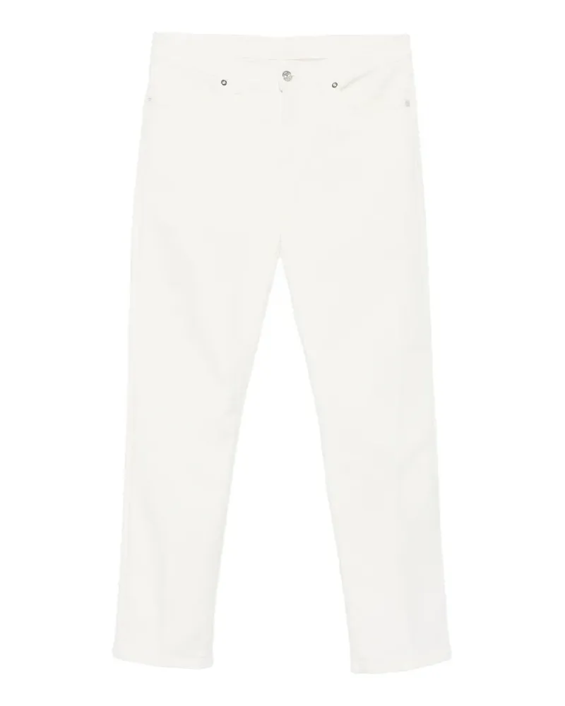 nine:inthe:morning logo-patch jeans - Weiß Weiß