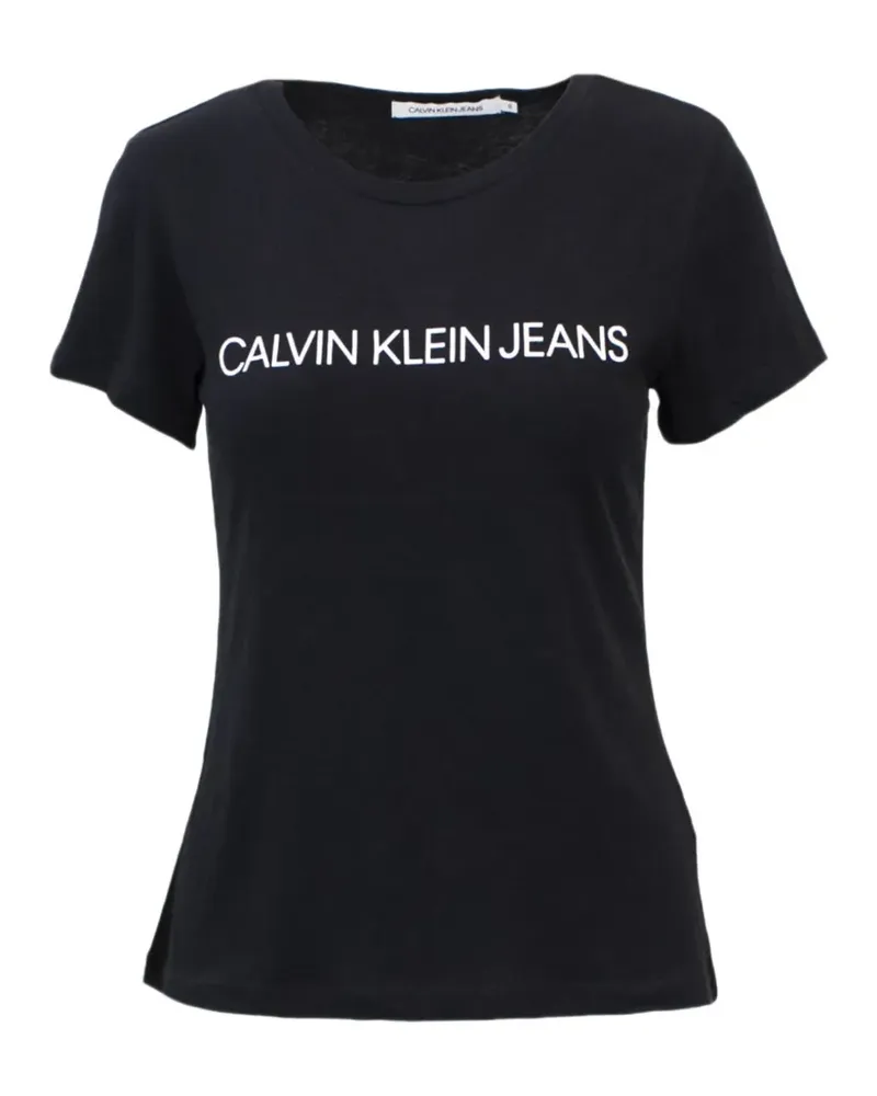 Calvin Klein T-Shirt mit Logo-Print - Schwarz Schwarz