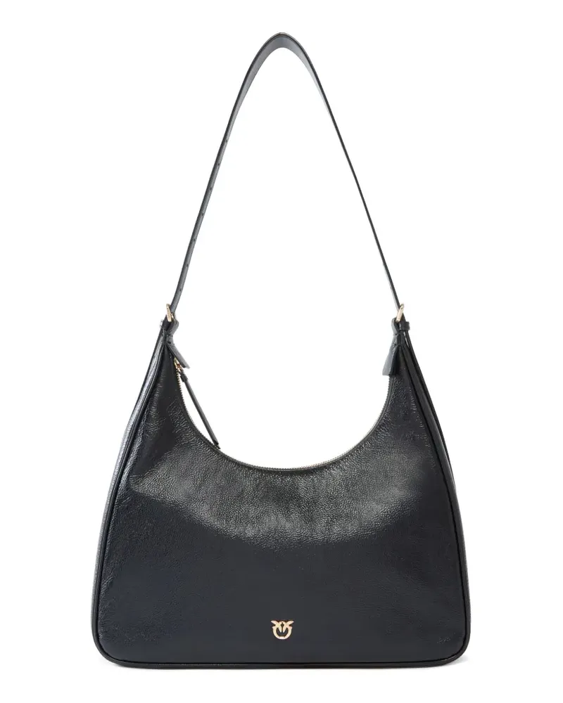 Pinko Love Birds grained-leather shoulder bag - Schwarz Schwarz