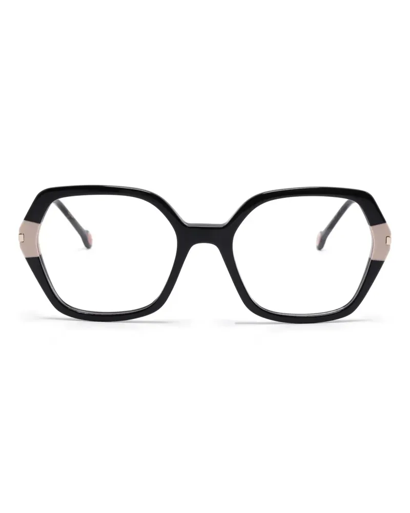 Carolina Herrera New York Brille mit geometrischem Gestell - Schwarz Schwarz