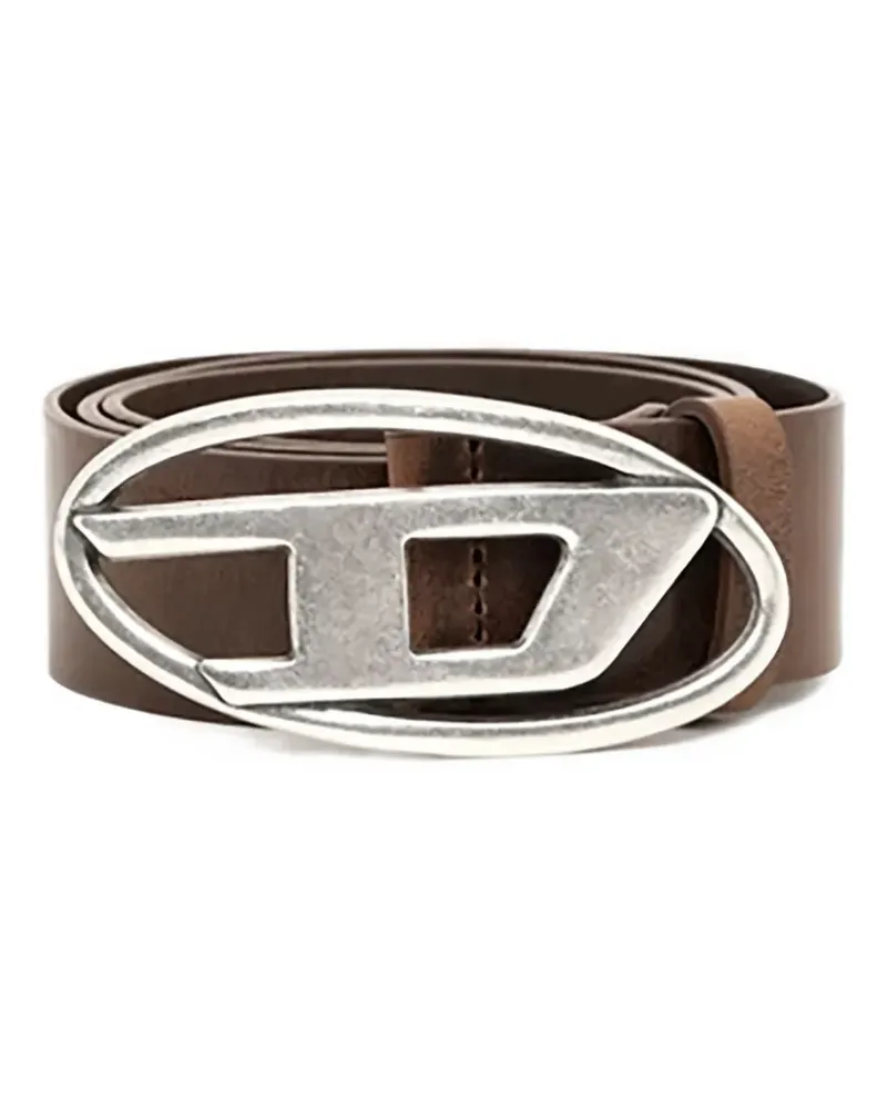 Diesel Oval D-Logo belt - Braun Braun