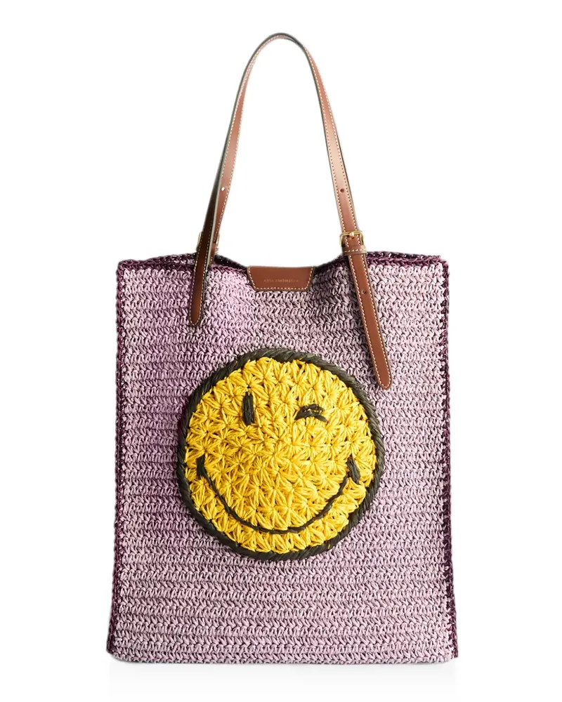 Anya Hindmarch Wink woven tote bag - Violett Violett