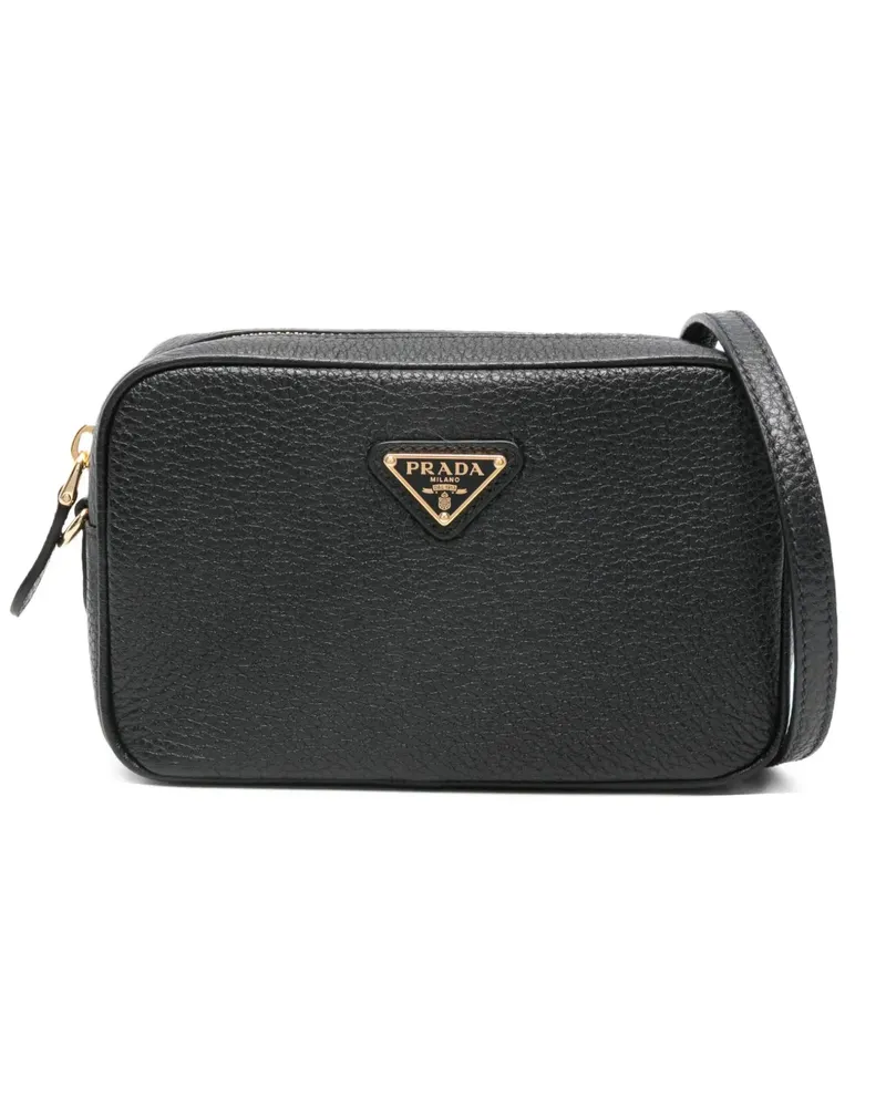 Prada triangle-logo cross body bag - Schwarz Schwarz
