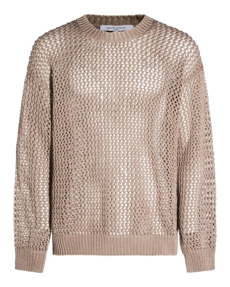 Kitsuné Pullover mit Lochstrickmuster - Nude Nude