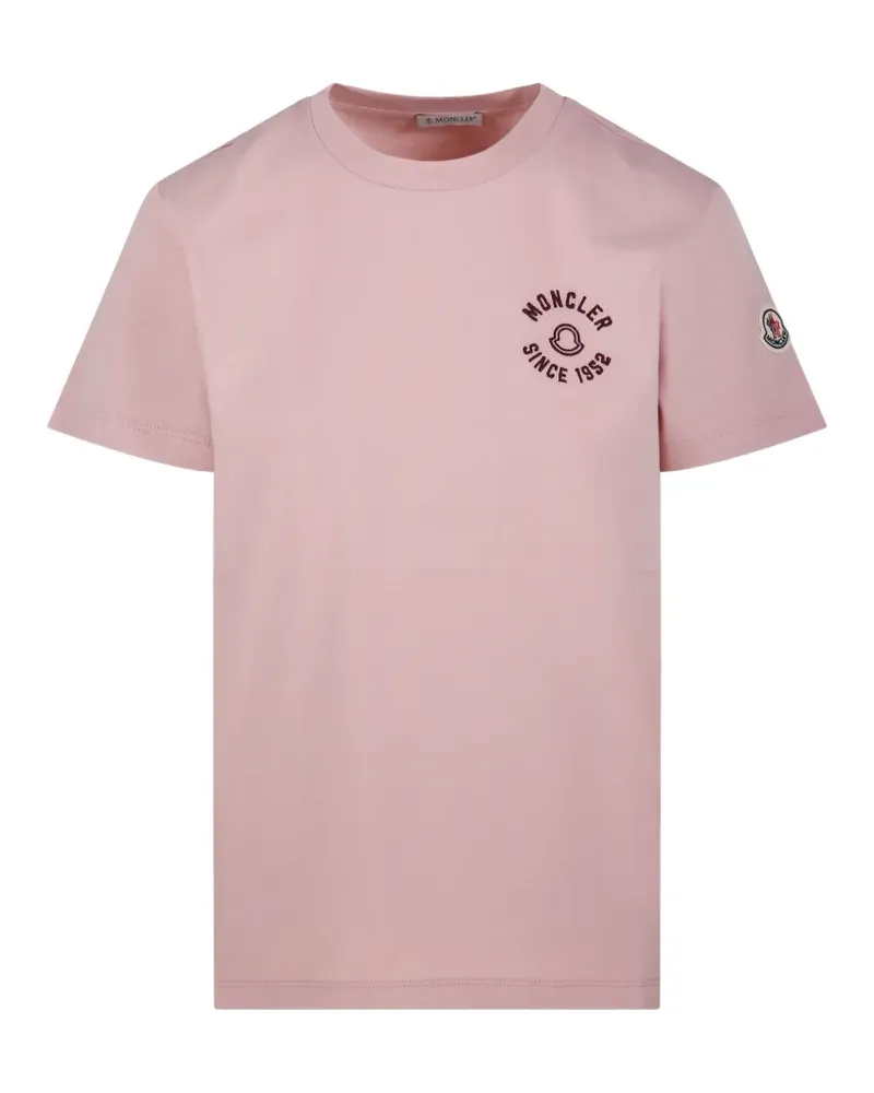 Moncler logo-detail crew-neck T-shirt - Rosa Rosa