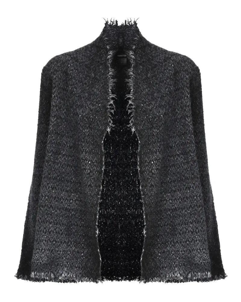 Avant Toi Cardigan mit ungesäumten Kanten - Grau Grau