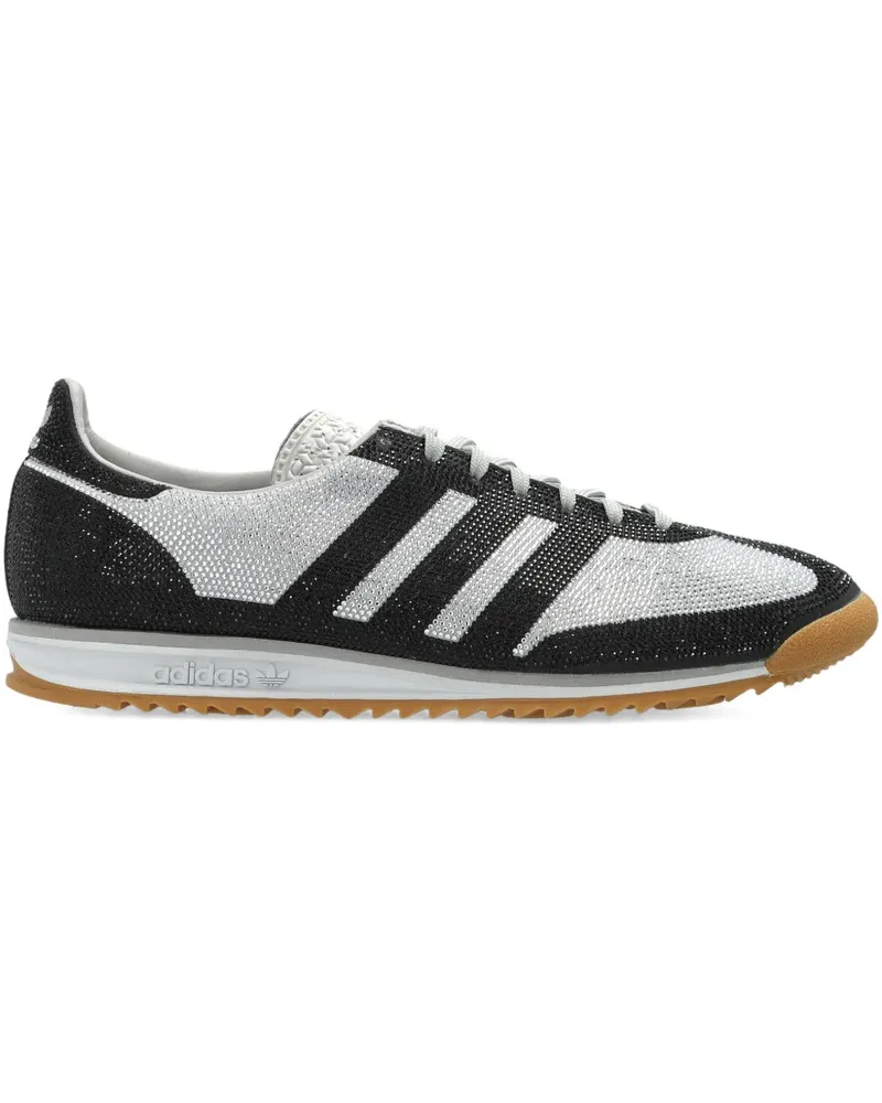 adidas three-stripe lace-up trainers - Schwarz Schwarz
