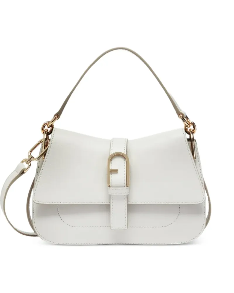 Furla Clutch mit Logo-Schild - Weiß Weiß