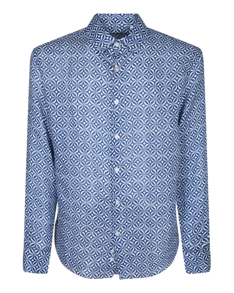 PENINSULA Asinara geometric-print shirt - Blau Blau