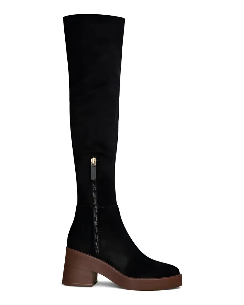 TOD'S over-the-knee block-heel boots - Schwarz Schwarz