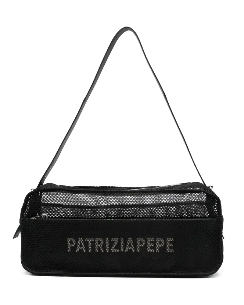 Patrizia Pepe mesh crossbody bag - Schwarz Schwarz