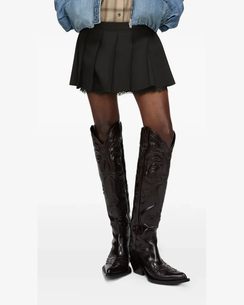 Acne Studios lace pleated mini skirt - Blau Blau