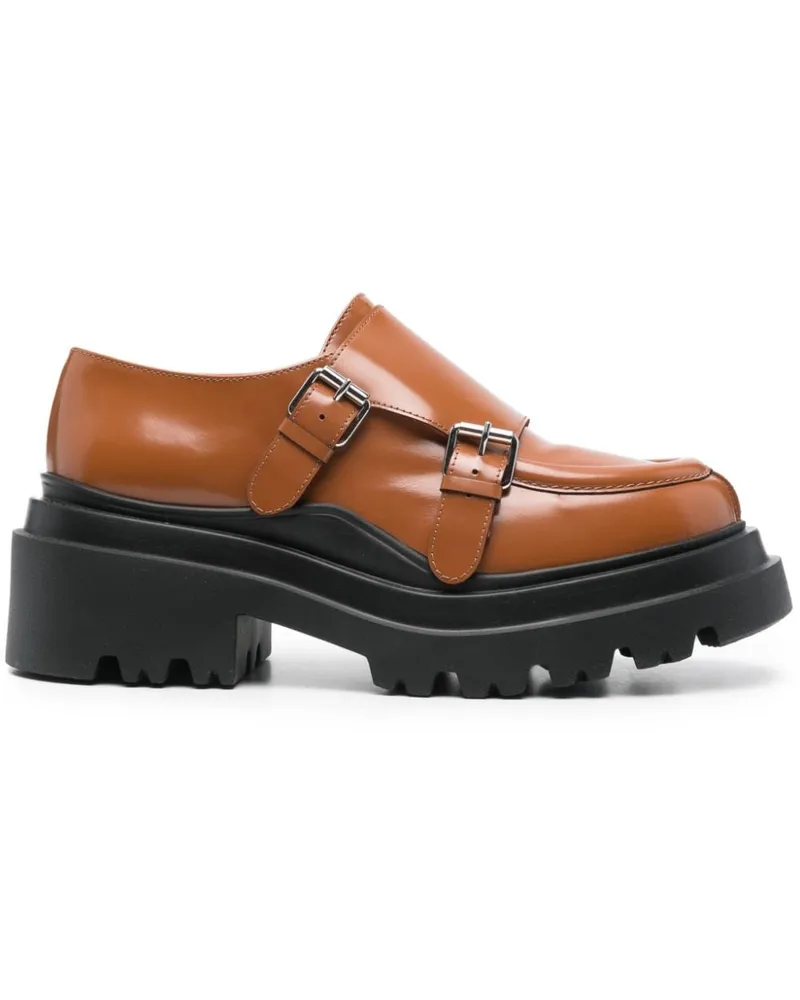 PLAN C Loafer mit Schnalle - Braun Braun