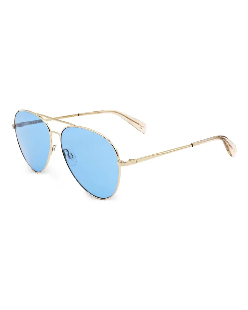 Rag & Bone Pilotenbrille mit Doppelsteg - Gold Gold